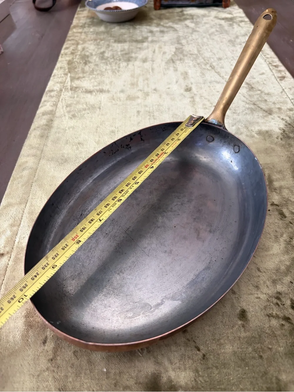 Douro Copper Skillet with Brass Handle - Classic Copper Finish